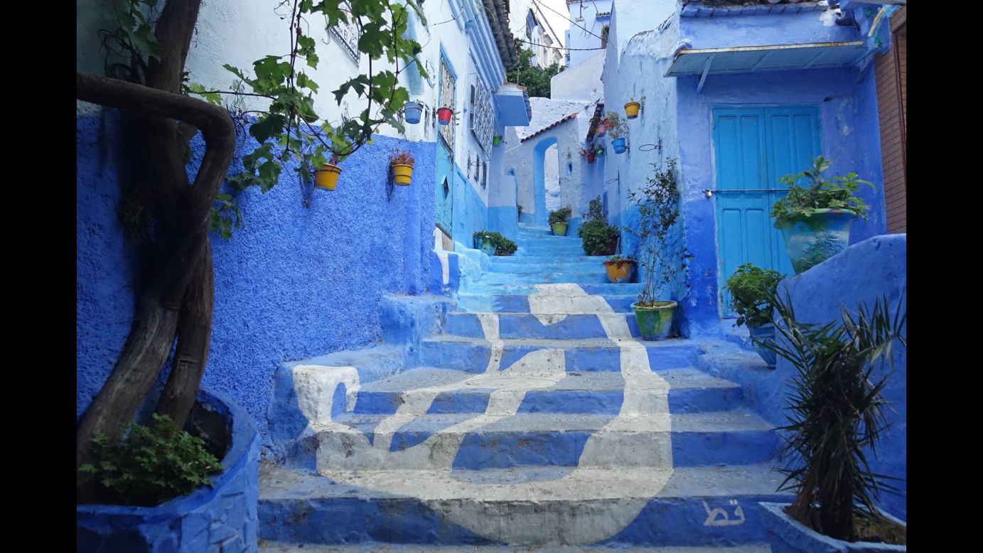 <strong>Chefchouen, Morocco: </strong>The town of Chefchouen in Morocco's Rif Mountains is famous for its blue-washed walls and maze-like streets.