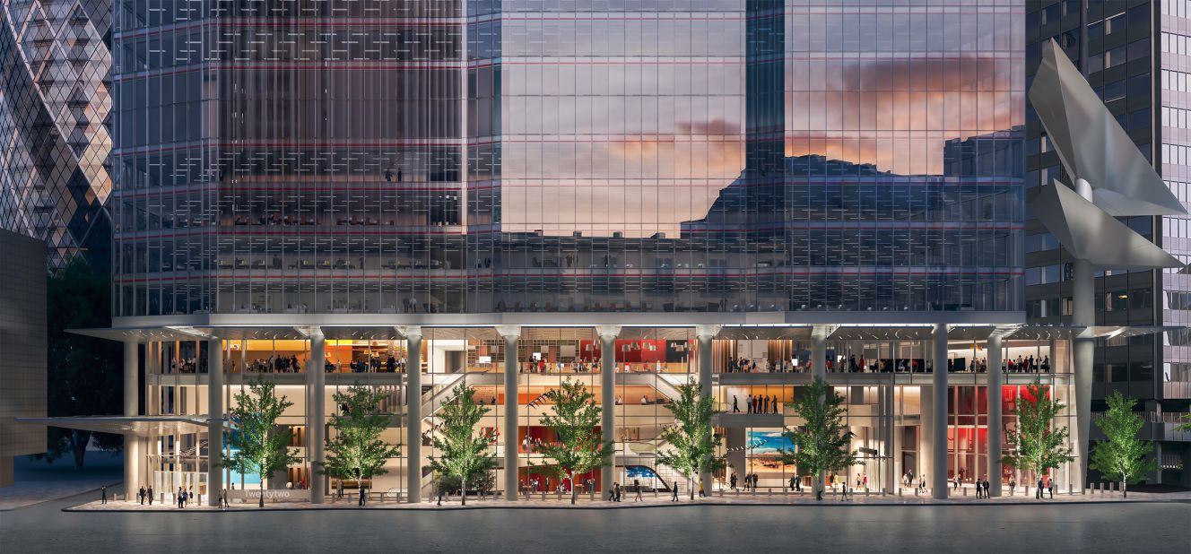 Alongside the health benefits, 22 Bishopsgate will also be stacked with culture. There will be a library in the lobby and both a permanent and changing art collection. 