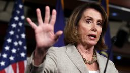 WASHINGTON, DC - MAY 25:  U.S. House Minority Leader Rep. Nancy Pelosi (D-CA) speaks during a weekly news briefing May 25, 2017 on Capitol Hill in Washington, DC. Pelosi held her weekly briefing to answer questions from members of the media.  (Photo by Alex Wong/Getty Images)