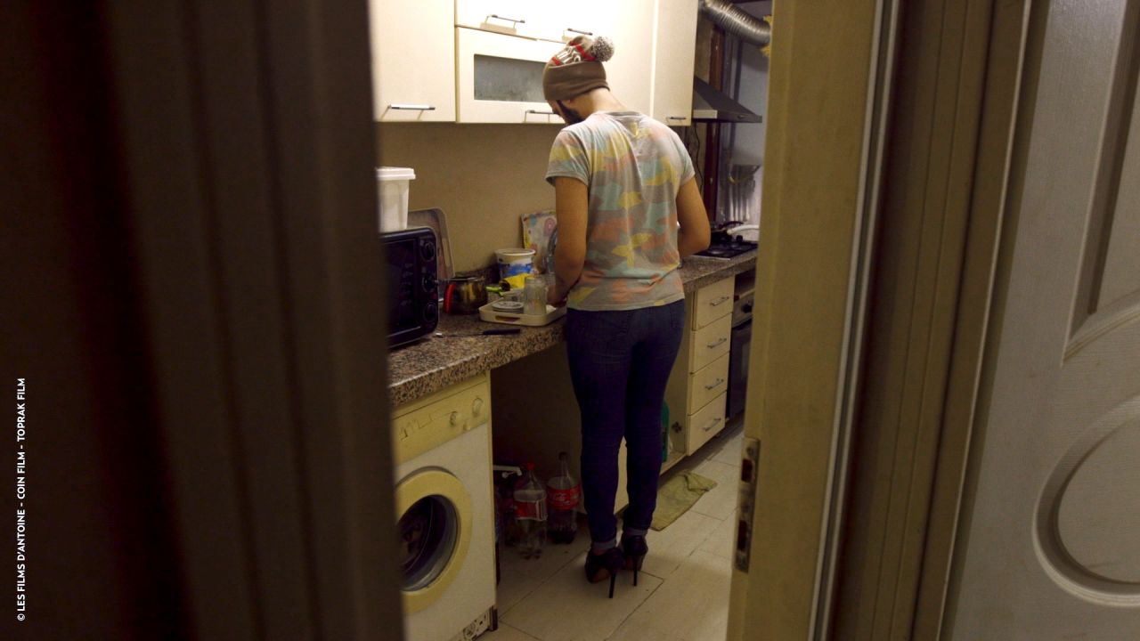 A Mr Gay Syria applicant preparing breakfast before the contest.