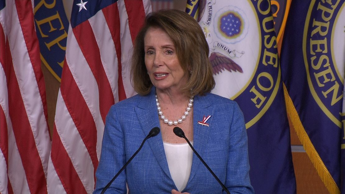 Nancy Pelosi speaks at her weekly presser on June 22, 2017.