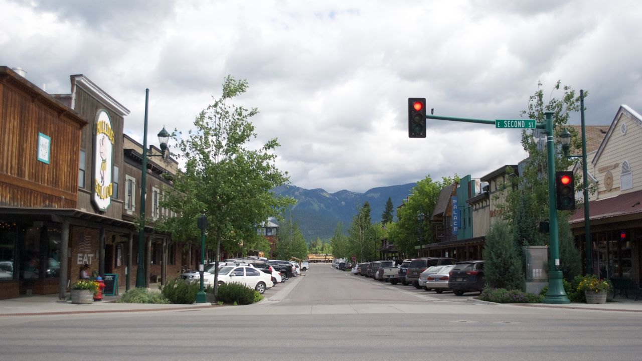 The small town of Whitefish, Montana.