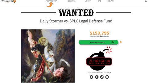 Anglin's has raised $150,000 online after he asked for supporters to donate alongside an image of himself on a horse with a spear through Gersh.