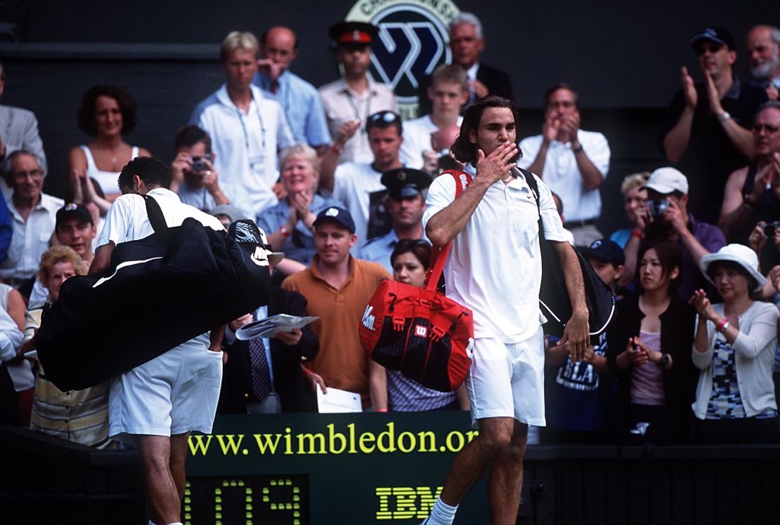 The king of Wimbledon, Pete Sampras, is dethroned.