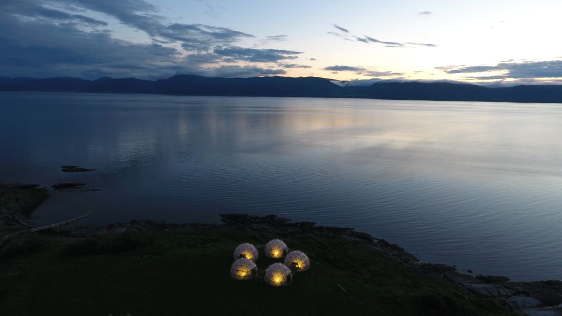 The constructed "Pollution Pods" in Trondheim, Norway 