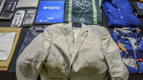 The funeral included a display of belongings Otto Warmbier took with him while traveling abroad.