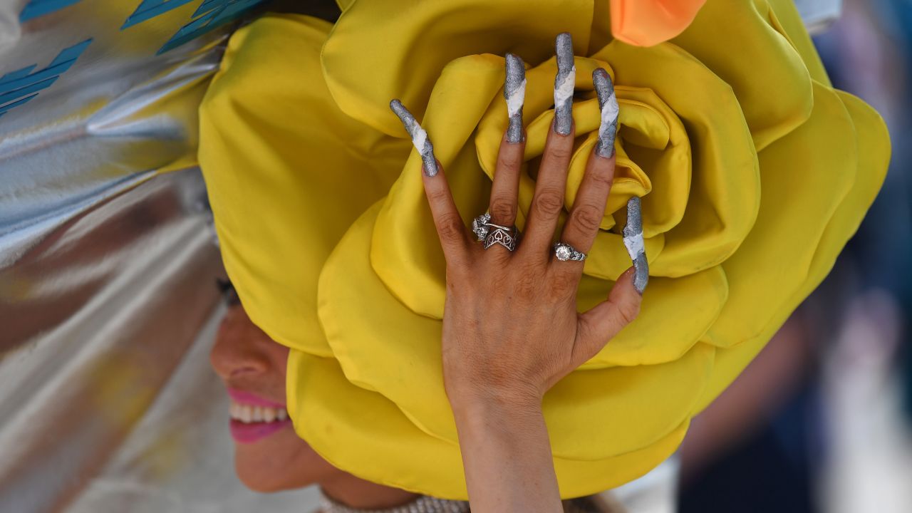 A woman wears an extravagant hat during <a href="http://www.cnn.com/2017/06/22/sport/gallery/royal-ascot-2017-ladies-day/" target="_blank">Royal Ascot,</a> the most prestigious event in the British horseracing calendar, on Thursday, June 22. It was Ladies Day.