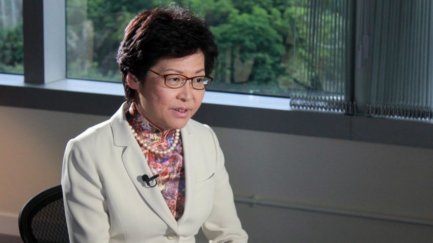 Incoming Hong Kong Chief Executive Carrie Lam speaks to CNN in Central on 22 June 2017.