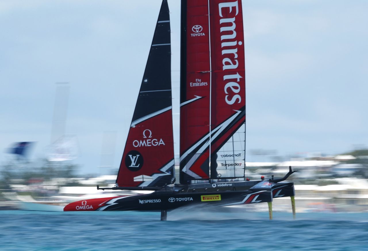 Emirates Team Zealand have been flying in the early stages of the 2017 America's Cup match.