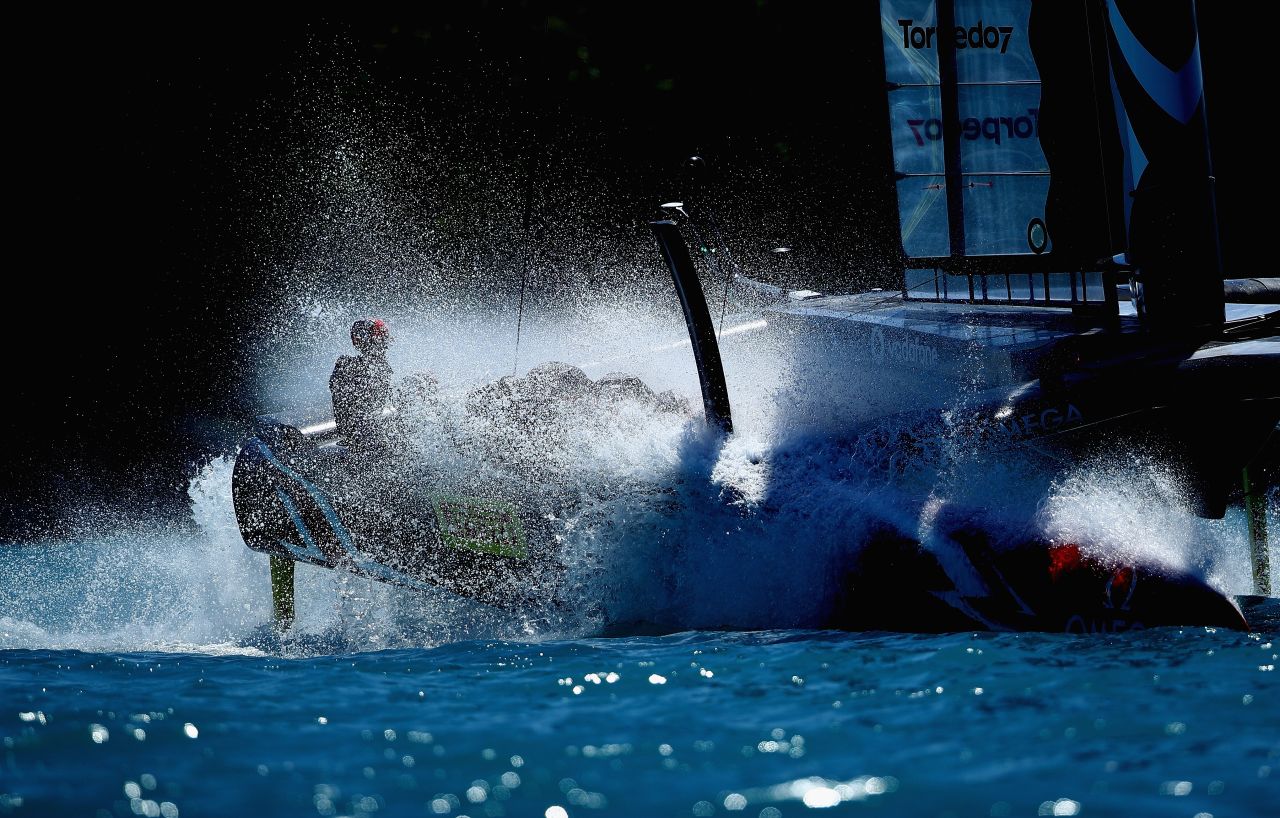 But superstition from 2013 means the team are playing down the splash they're making in the Great Sound, where the racing is taking place.