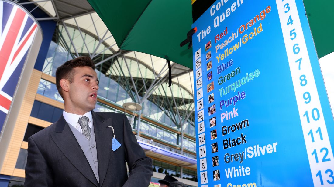 As they have done on every day this week, on day four bookmakers took bets on the color of the hat to be worn by Queen Elizabeth II.