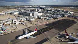LONDON, ENGLAND - OCTOBER 11: A general view of Heathrow Airport on October 11, 2016 in London, England. The UK government has said it will announce a decision on airport expansion soon. Proposals include either a third runway at Heathrow, an extension of a runway at the airport or a new runway at Gatwick Airport. (Photo by Jack Taylor/Getty Images)