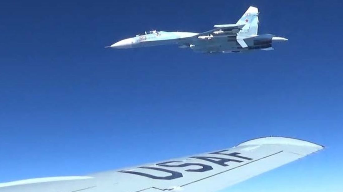 The Russian plane was armed and flew "erratically," the official added, noting that the maneuvers were deemed unsafe due in part to the proximity of the aircraft.