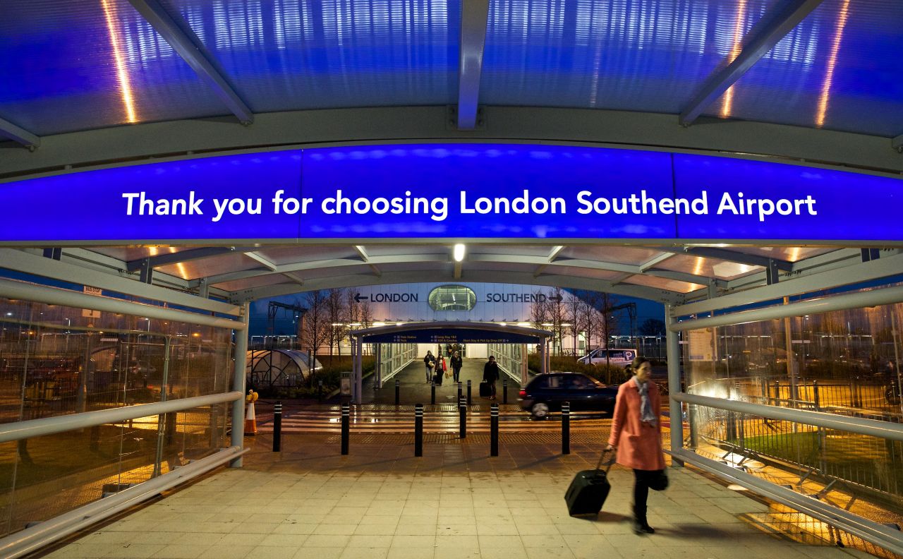 London Southend is actually more than 40 miles from the center of London. 