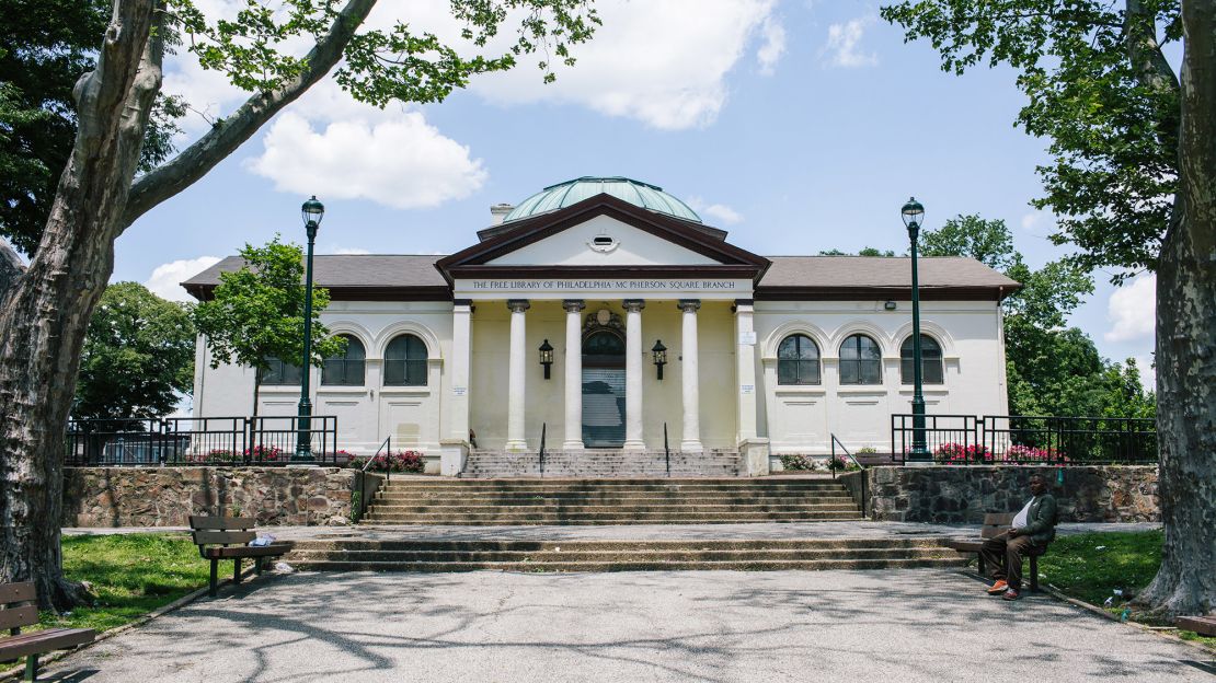 McPherson Square Library sits on the edge of Philadephia's Kensington neighborhood, where drugs and poverty lace daily life.