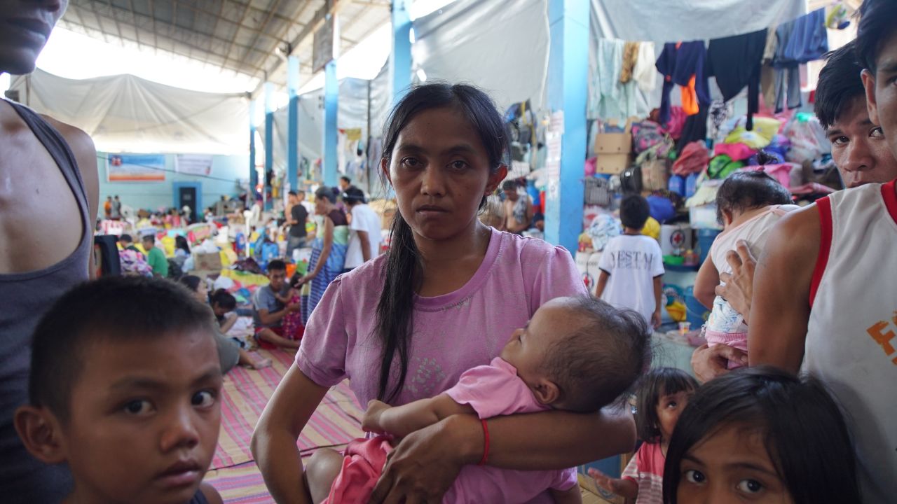 Aniah Dimaampao's concerned about her ill mother who wasn't well enough to flee.