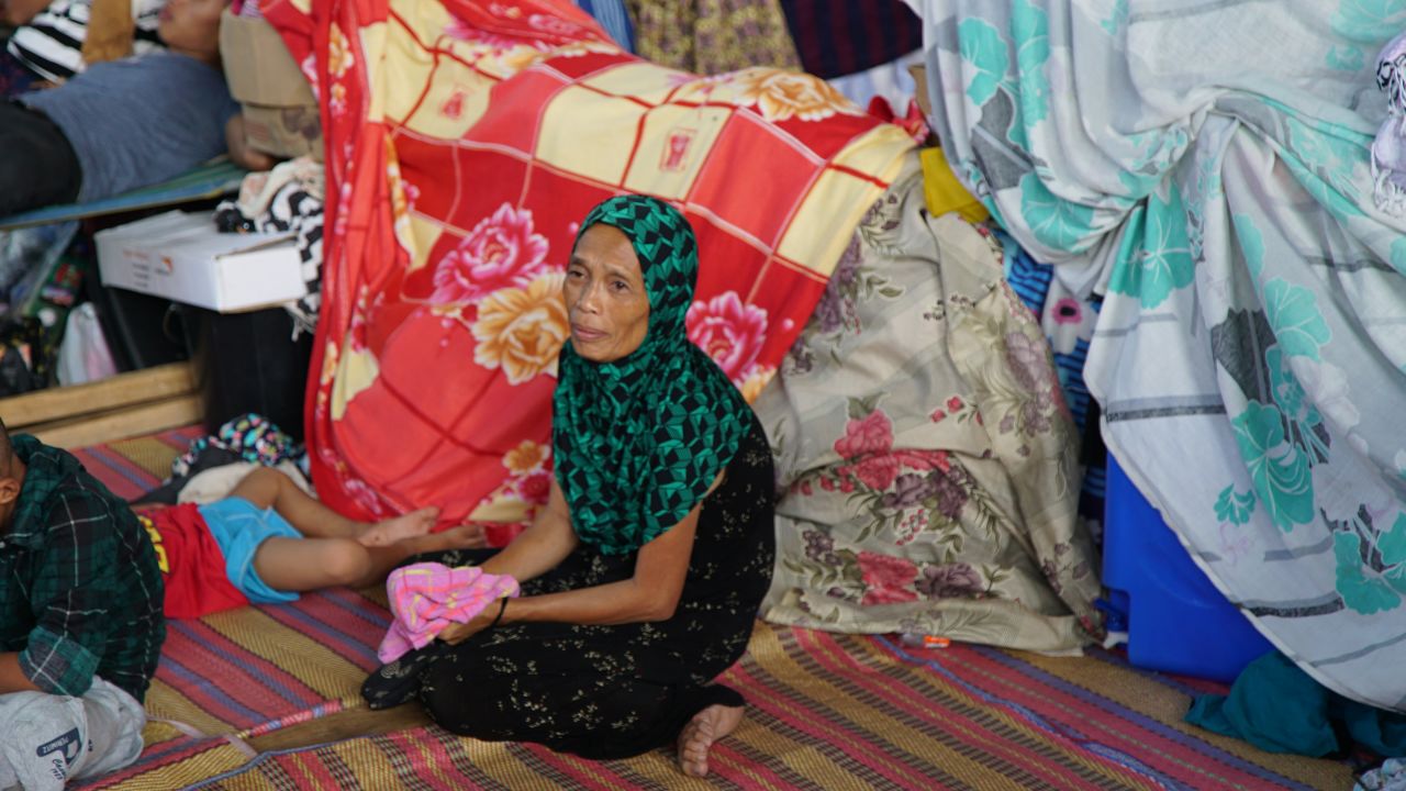 All the people sheltering at the camp in Barangay Maria Christina fled from Marawi in the days and weeks following ISIS militants' attack on the city. 