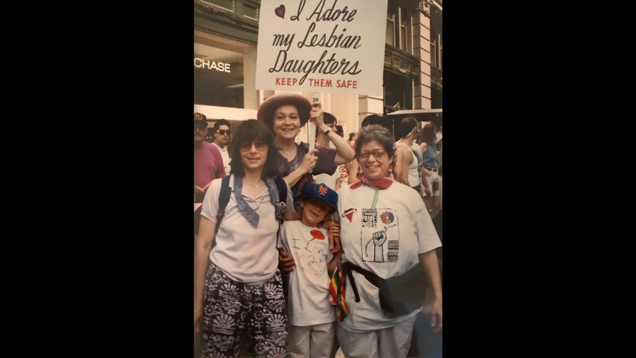 Goldin's daughters don't live in New York, so the family has been to only one pride parade together. Goldin usually attends with friends.