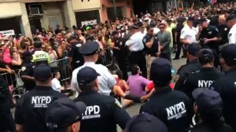Protesters were arrested Sunday at NYC Pride.