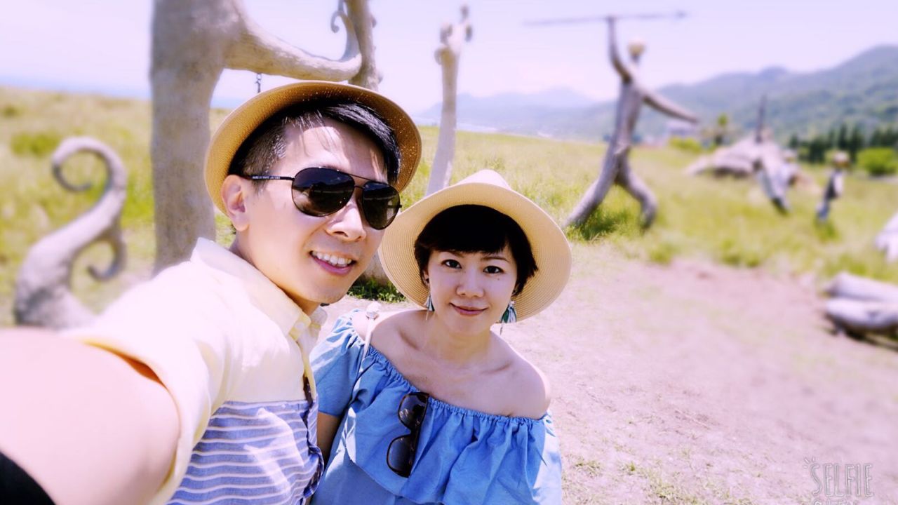 Terence Tam and his wife on vacation in Hualien, eastern Taiwan.