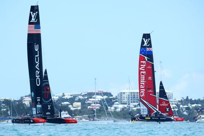 The American team have found themselves consistently trailing Emirates Team New Zealand in Bermuda to date.