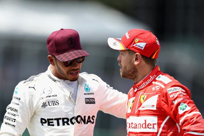 Hamilton and Vettel look set to go toe-for-toe in this year's championship battle. Hamilton, runner-up in 2016, currently trails his rival by 14 points with 12 races remaining this season.