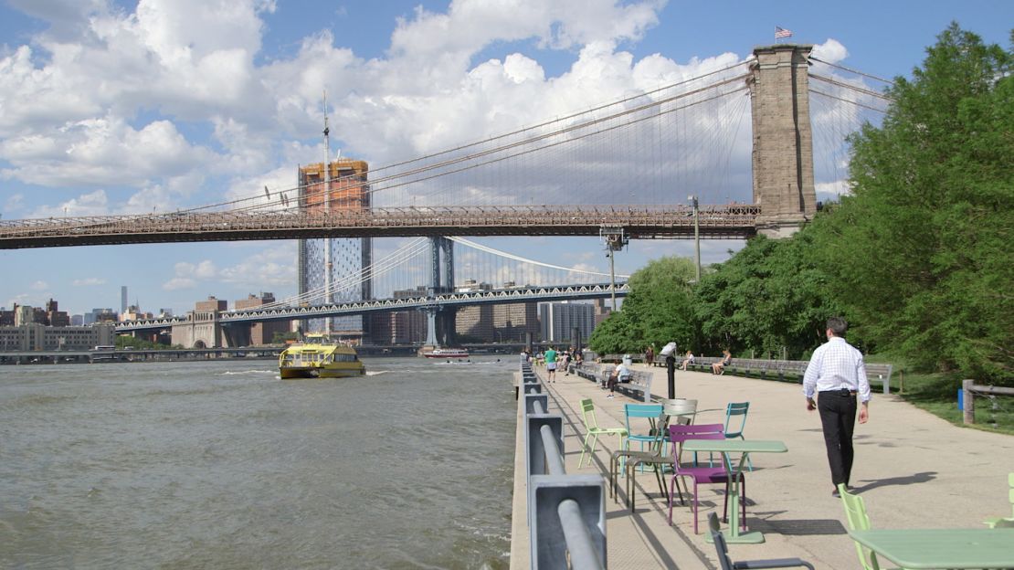 The view from Brooklyn Bridge Park. 