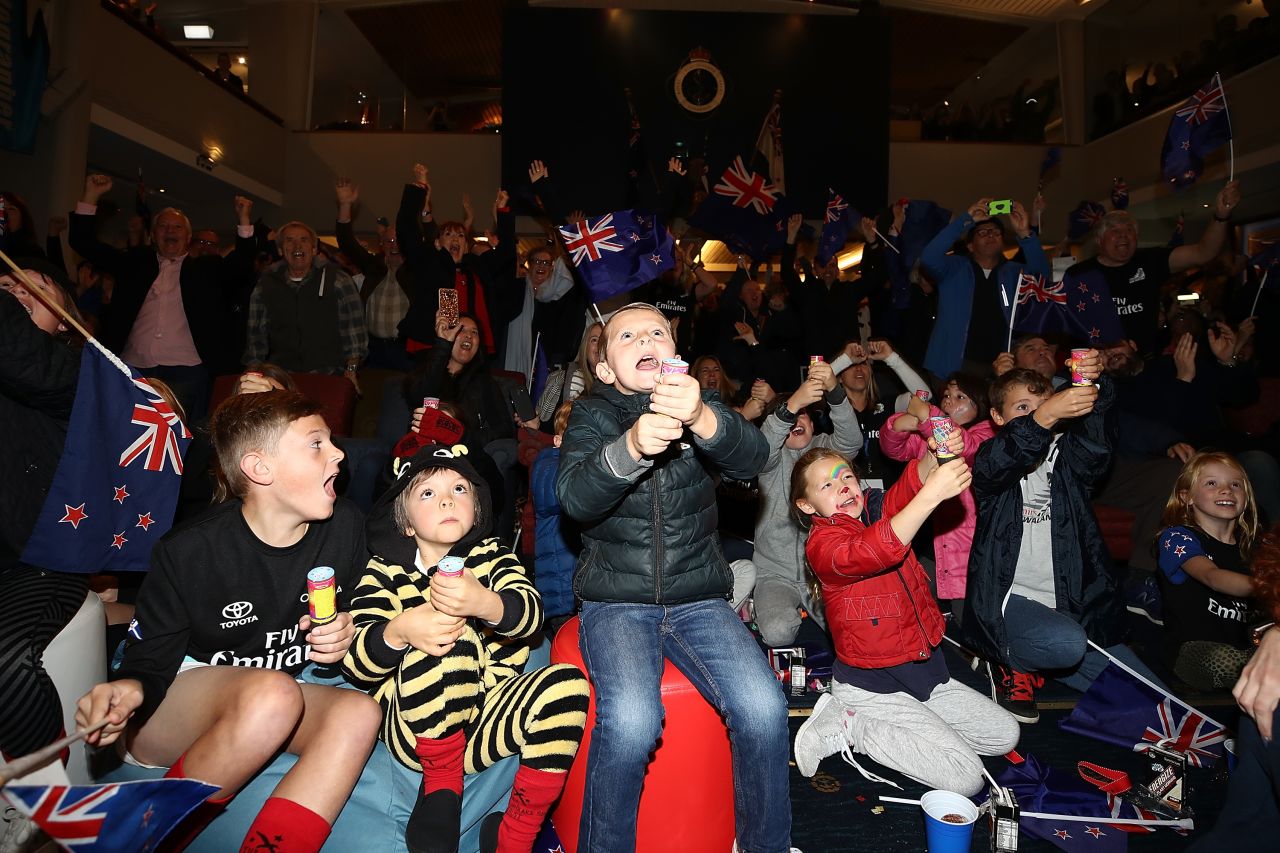 Fans young and old gathered at the Royal New Zealand Yacht Squadron in Auckland to watch and, eventually, celebrate.