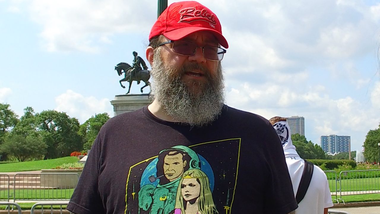Robert Warren Ray, pictured in 2017, is a neo-Nazi known as "Azzmador."