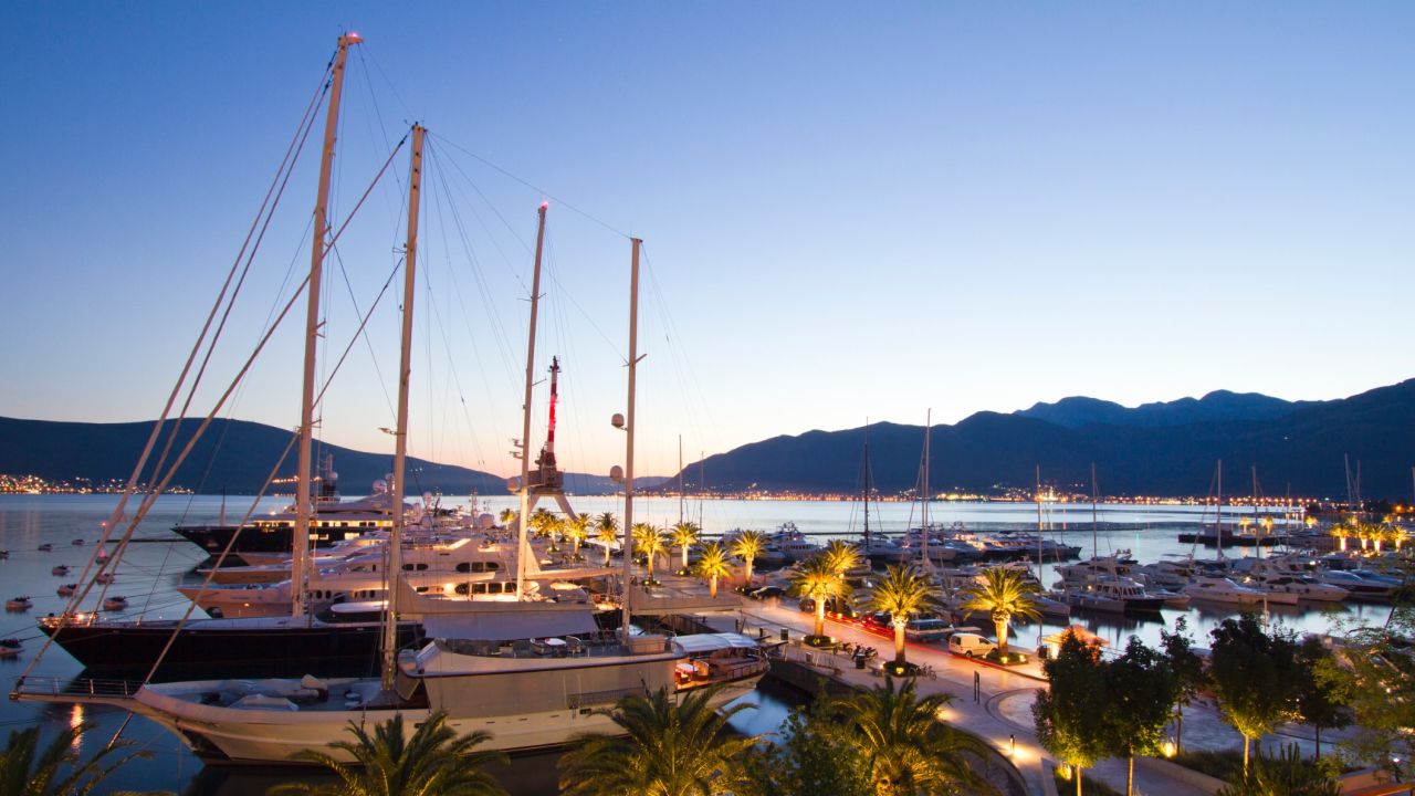  Forget the French Riviera, Porto Montenegro in Tivat is a glamorous port attracting yachts from across the globe.