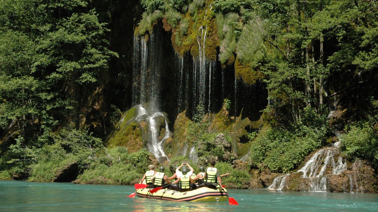 White-water rafting on the river is a must for thrill-seekers visiting Montenegro.