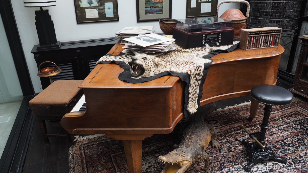 Piano-top leopard in The Siam's vinyl room. 