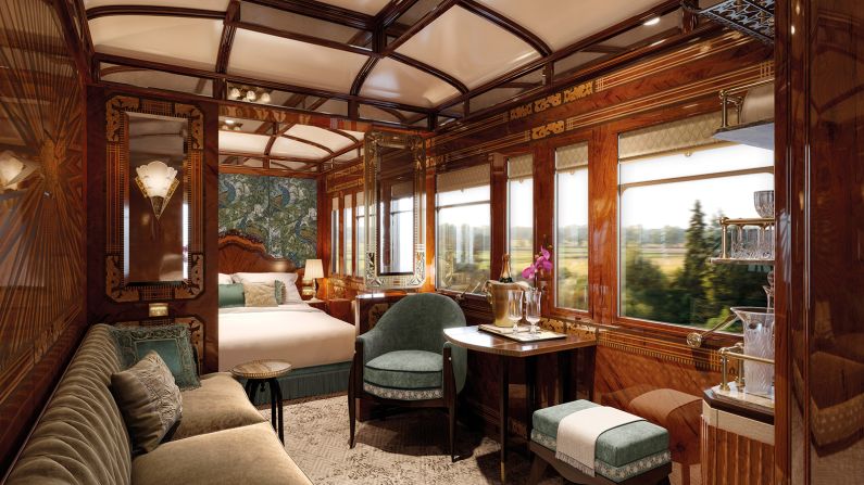 <strong>New suites on the Venice Simplon-Orient-Express: </strong>Belmond has revealed the designs of the new Grand Suites -- named Paris (pictured), Venice and Istanbul -- aboard the iconic Venice Simplon-Orient-Express. The luxe quarters include en suite bathrooms, double beds and living areas. 