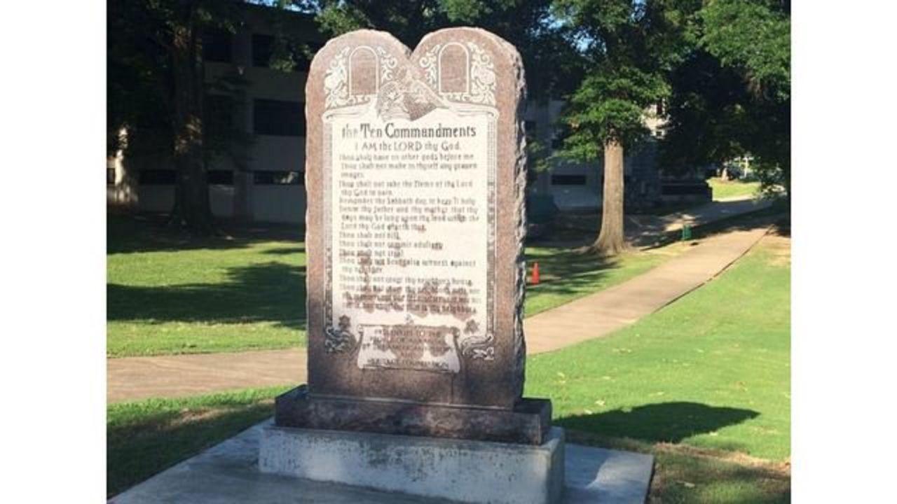10 commandments monument Arkansas