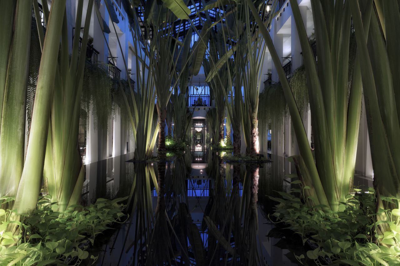 <strong>The Atrium: </strong>The hotel's main atrium, pictured, was inspired by the Musée d'Orsay's soaring glass and steel dome.