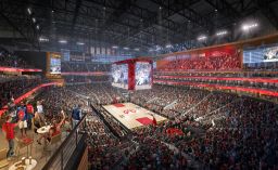 The updated video board will be more than three times the size of the old one.