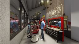Killer Mike's Graffitis SWAG Barbershop will have a view into the arena bowl.