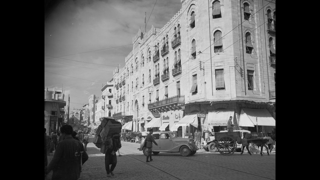 Weygand Avenue in Beirut, Lebanon, in January 12, 1947. The city was once called the "Paris of the Middle East".