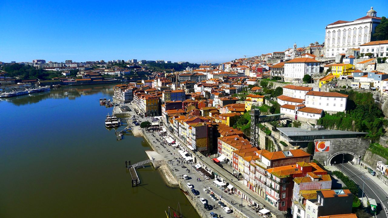 The River Douro, viewed from Porto's Dom Luís I Bridge. Porto is the sixth cheapest European citybreak destination.