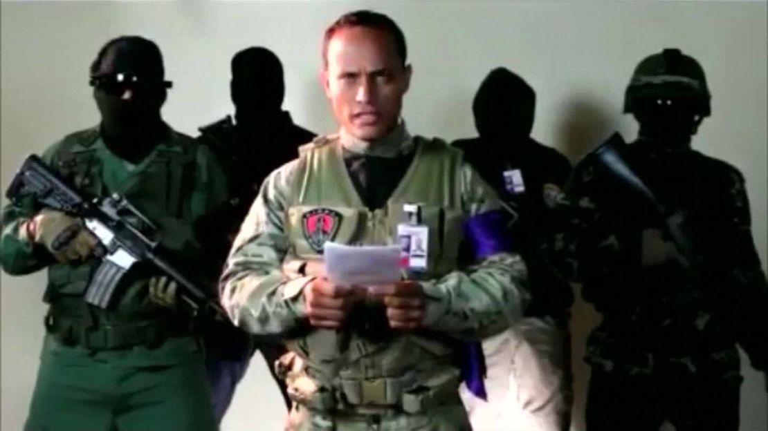 Perez posted a video of himself surrounded by hooded, armed supporters.
