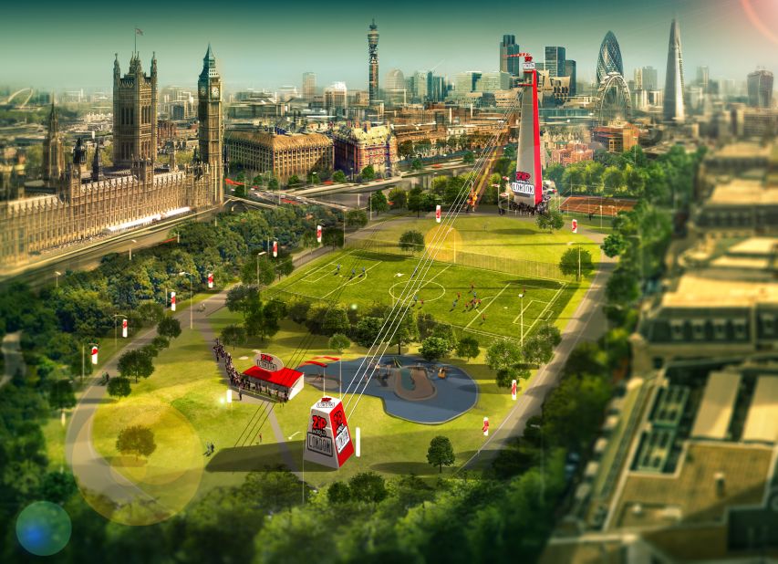 World's coolest zip lines -- See London from a bird's-eye view on this new zip wire in the city center, due to open this July.
