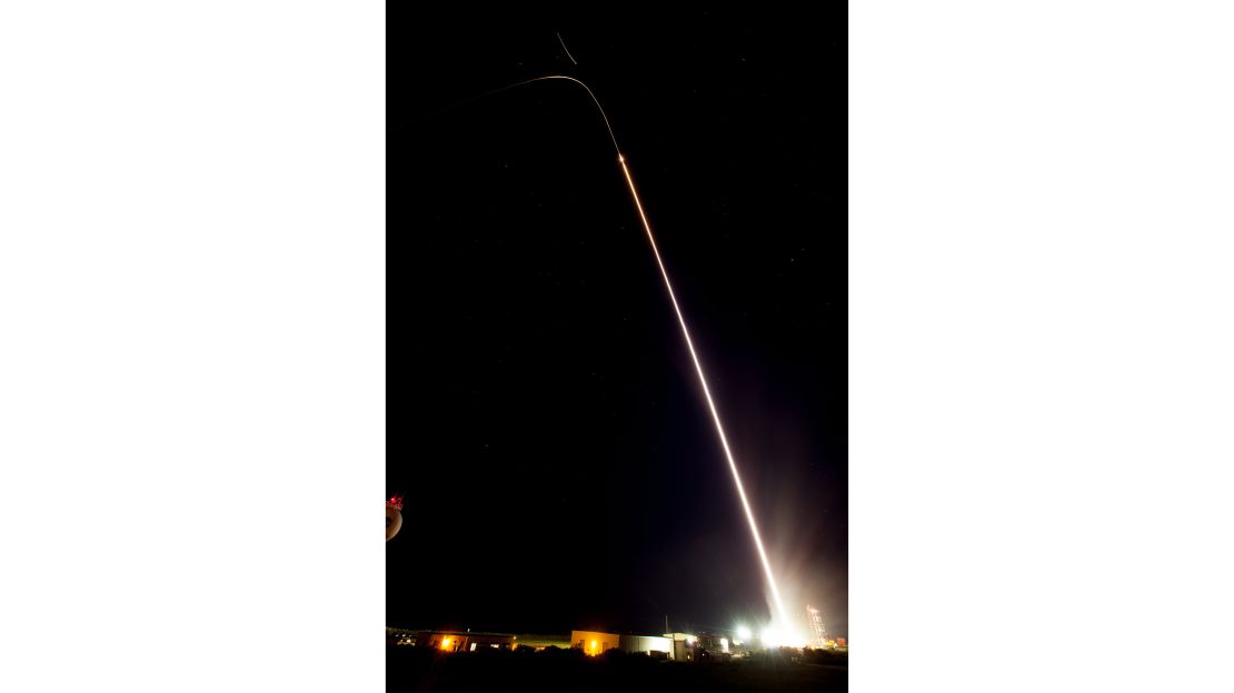 The launch of the sounding rocket.