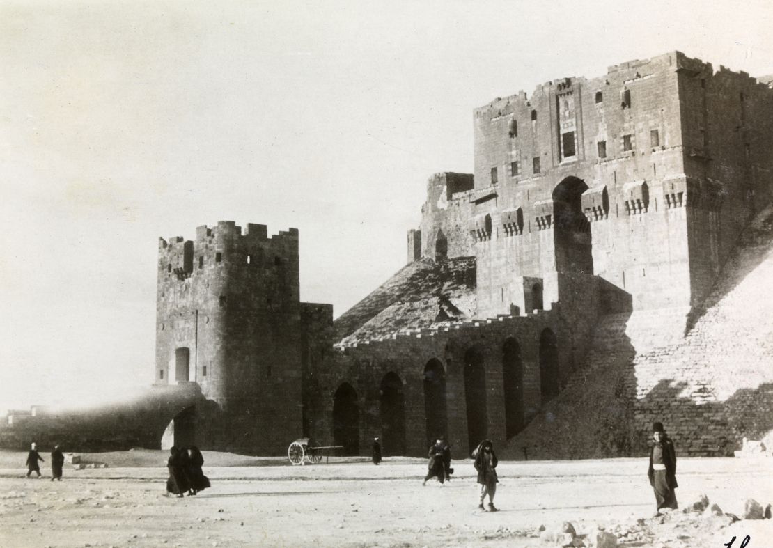 Mittelholzer visited Syria -- and photographed the 13th century citadel of Aleppo in 1925.