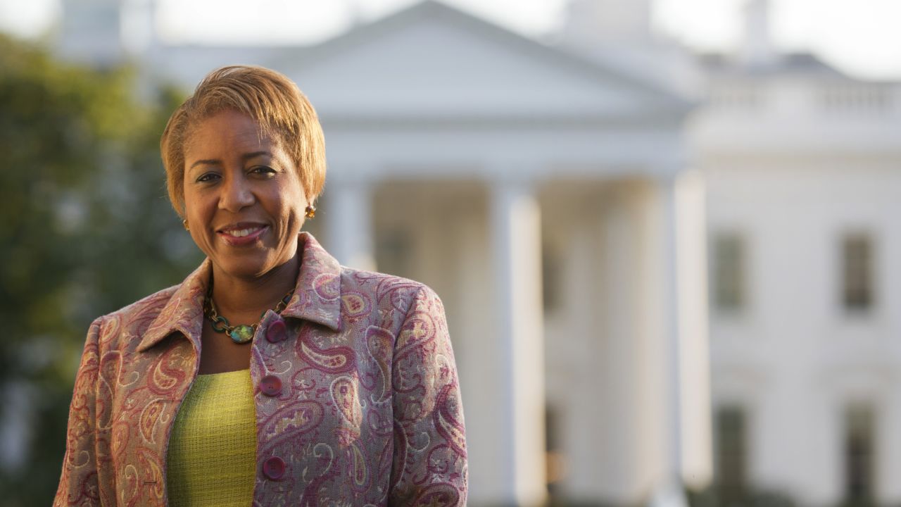 Angella Reid is photographed in Lafayette Park in front of the White House, Tuesday, October 18, 2011, shortly before she became White House chief usher. She was ninth person to hold the job and the first woman in the position. 