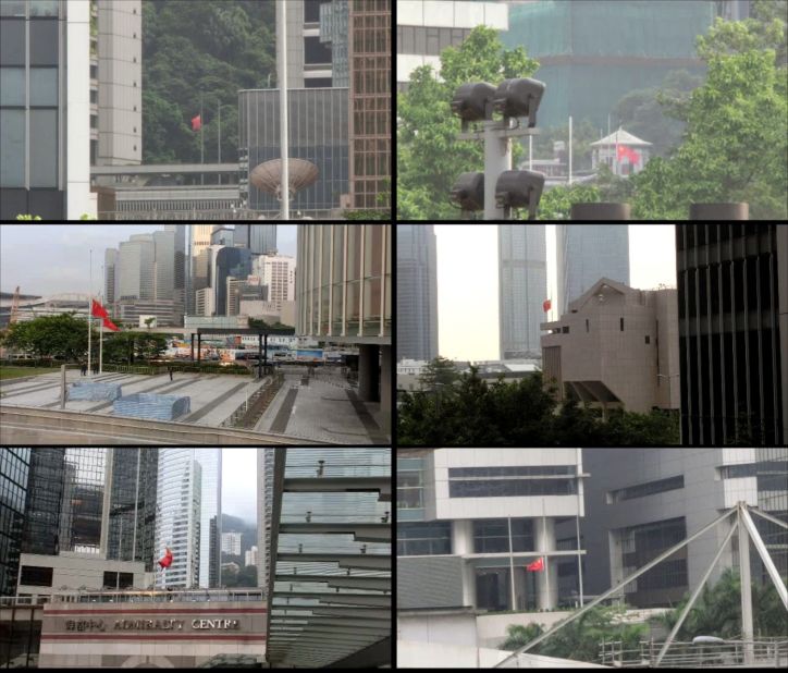 Every day at 6pm, The Hong Kong flag is taken down at various locations around the city -- a daily ritual carried out since 1997. Inspired by the tale of "The Little Prince" who watches the sunset 44 times a day, artist Luke Ching's "Screensaver -- Sunsets in Our Country" is a 39-minute video documenting six flag-lowering ceremonies. He says the work is a metaphor for the decreasing power and lack of control Hong Kong residents feel they have over their city.