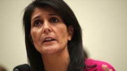US Ambassador to the United Nations Nikki Haley testifies during a hearing before the House Foreign Affairs Committee June 28, 2017 on Capitol Hill in Washington, DC. 