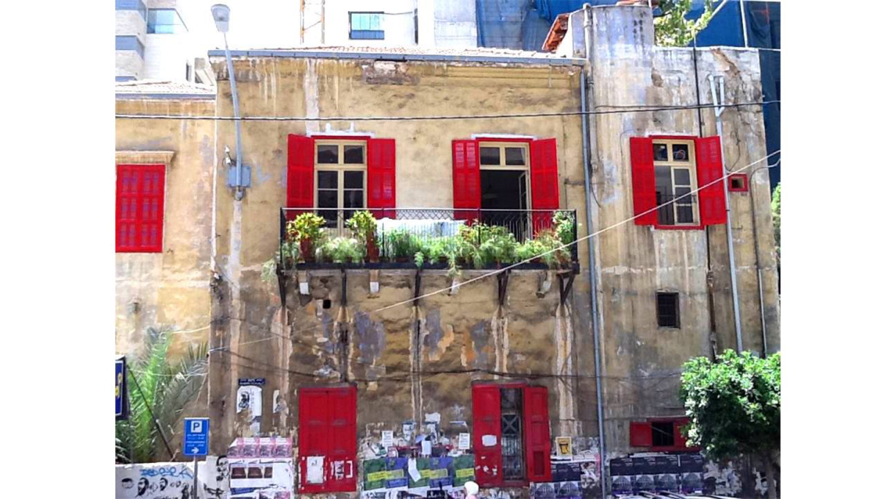 The renowned 18th-century "Red House" in the Hamra district.