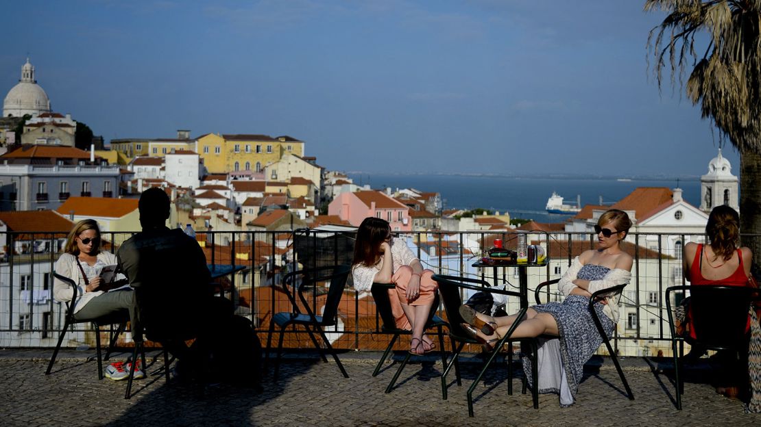 A steep uphill climb to Portas do Sol square is rewarded with a breathtaking view of Lisbon.