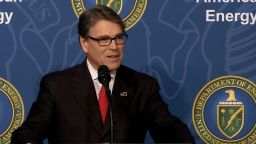 US Secretary of Energy Rick Perry speaks at the Energy Summit at Washington DC. 