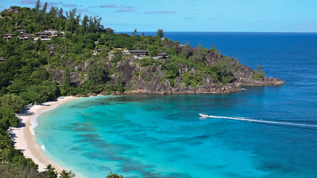 Four Seasons Seychelles' westward profile provides the best sunset views.